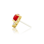 14K Gold Rolina Carnelian Threadless End