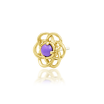 14K Gold Rue Purple Turquoise Threadless End