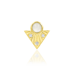 14K Gold Haven Moonstone Threadless End