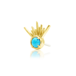 14K Gold Jimena Turquoise Threadless End