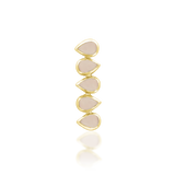 14K Gold Blushing Rose Quartz Threadless End