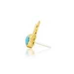 14K Gold Jayla Turquoise Threadless End