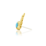 14K Gold Jayla Turquoise Threadless End