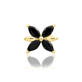 14K Gold Lilliana Black CZ Threadless End