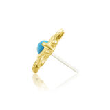 14K Gold Garner Turquoise Threadless End