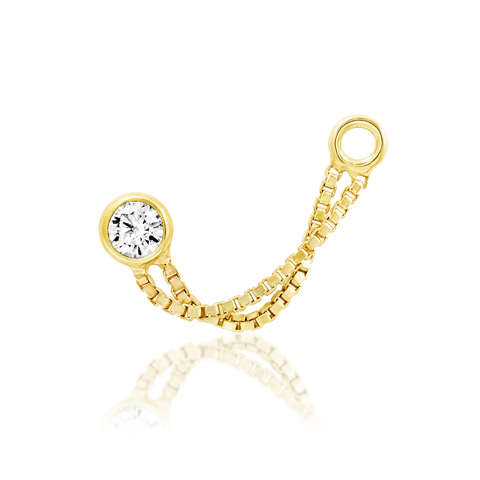 14K Gold Altmer CZ Threadless End