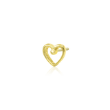 14K Gold Heart Junipurr Threadless End