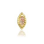 14K Gold Glorie Sunstone Threadless End