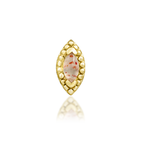 14K Gold Glorie Sunstone Threadless End