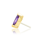 14K Gold Sumire Amethyst Threadless End