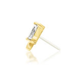 14K Gold Rana CZ Threadless End