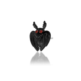 14K Gold Black Rhodium Mothman Threadless End