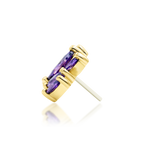 14K Gold Kehlani Amethyst Threadless End