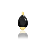 14K Gold Paige Black CZ Threadless End