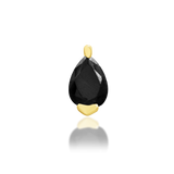 14K Gold Paige Black CZ Threadless End