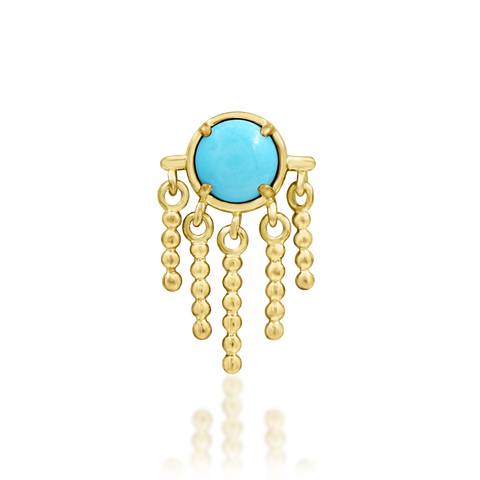 14K Gold Ceanna Turquoise Threadless End