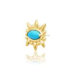 14K Gold Garner Turquoise Threadless End