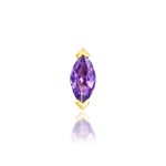 14K Gold Sumire Amethyst Threadless End