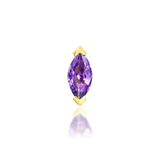 14K Gold Sumire Amethyst Threadless End