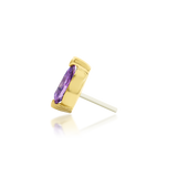 14K Gold Hyacinth Amethyst Threadless End