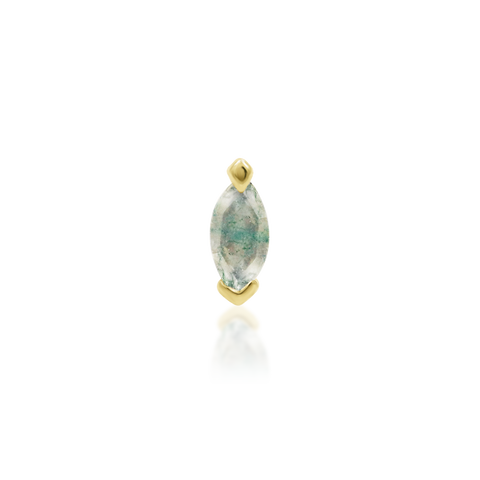 14K Gold Marquise Moss II Threadless End