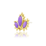 14K Gold Rumi Purple Turquoise Threadless End