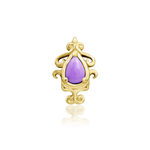 14K Gold Savene Purple Turquoise Threadless End