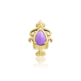 14K Gold Savene Purple Turquoise Threadless End