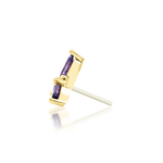 14K Gold Mabel Amethyst Threadless End