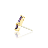 14K Gold Mabel Amethyst Threadless End