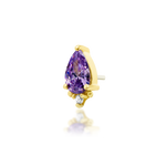 14K Gold Gracie Amethyst Threadless End