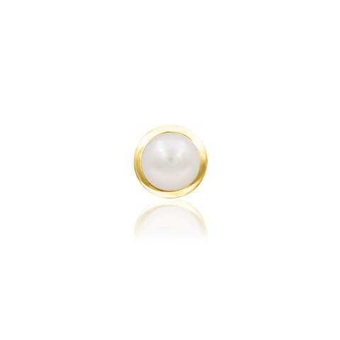 14K Gold Lacey Pearl Threadless End