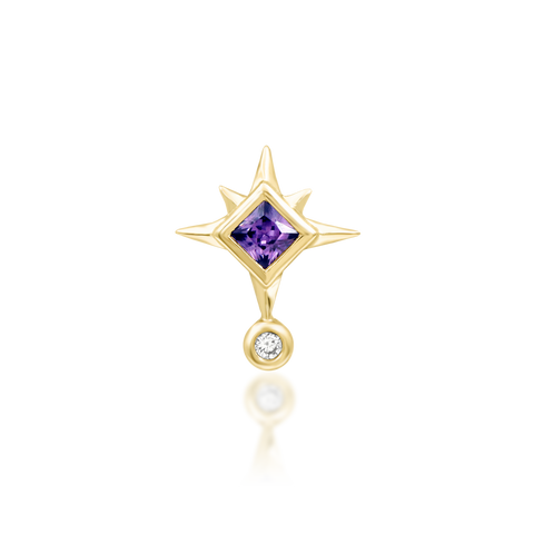 14K Gold Lolanthe Amethyst Threadless End