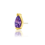 14K Gold Hyacinth Amethyst Threadless End