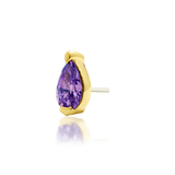 14K Gold Hyacinth Amethyst Threadless End