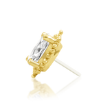 14K Gold Vision CZ Threadless End