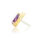 14K Gold Kya Amethyst Threadless End