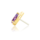 14K Gold Kya Amethyst Threadless End