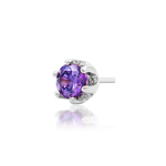 14K Gold Bora Amethyst Threadless End