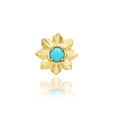 14K Gold Aura Turquoise Threadless End