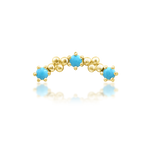 14K Gold Harlow Turquoise Threadless End