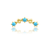 14K Gold Harlow Turquoise Threadless End