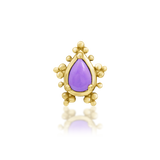 14K Gold Savanna Purple Turquoise Threadless End