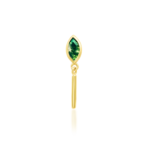 14K Gold Takari Moss Threadless End