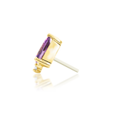 14K Gold Gracie Amethyst Threadless End