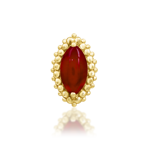 14K Gold Fernley Carnelian Threadless End