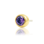 14K Gold Bezel Amethyst Threadless End