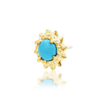 14K Gold Liviena Turquoise Threadless End