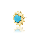 14K Gold Liviena Turquoise Threadless End