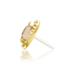 14K Gold Glorie Sunstone Threadless End